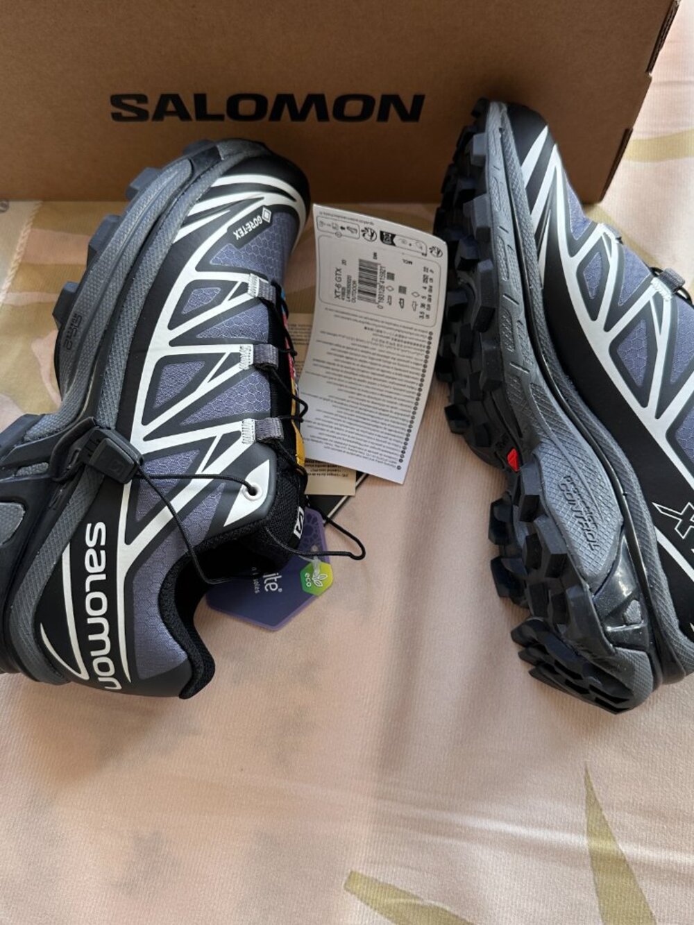 Salomon Black, Gray, And Silver Outdoor Running Shoes - Picture 4 of 7